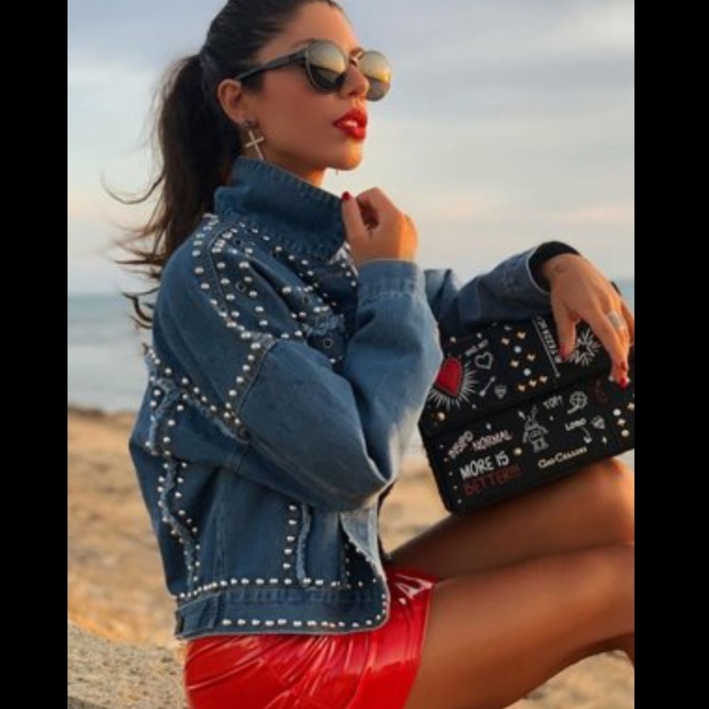 Hand Made Studded Energy Protection Denim Jacket